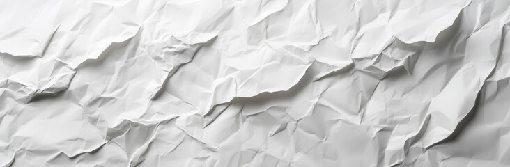 Obraz premium Crumpled White Paper Texture Background
