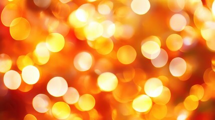 Abstract Soft Focus Background with Warm Orange Bokeh Lights