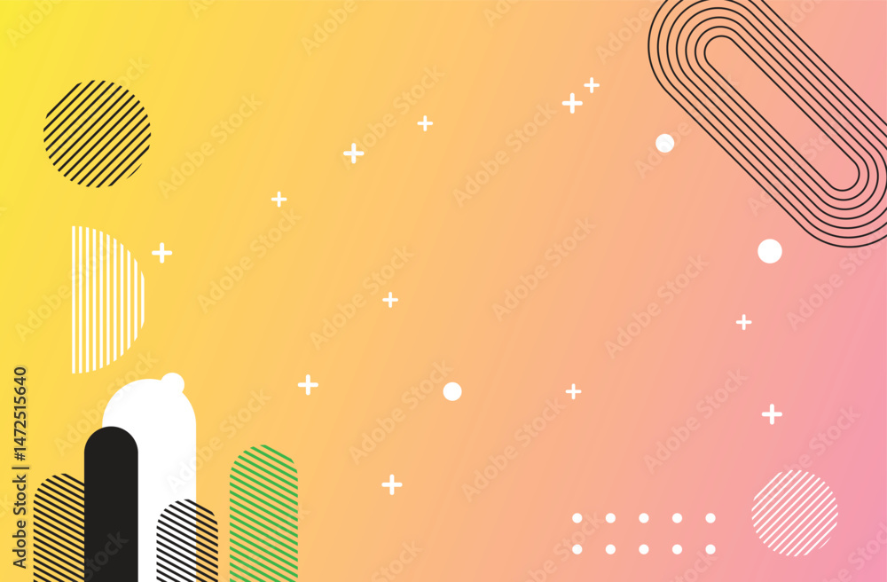 Poster abstract background with geometric shapes. vector illustration in flat style. design element for pos