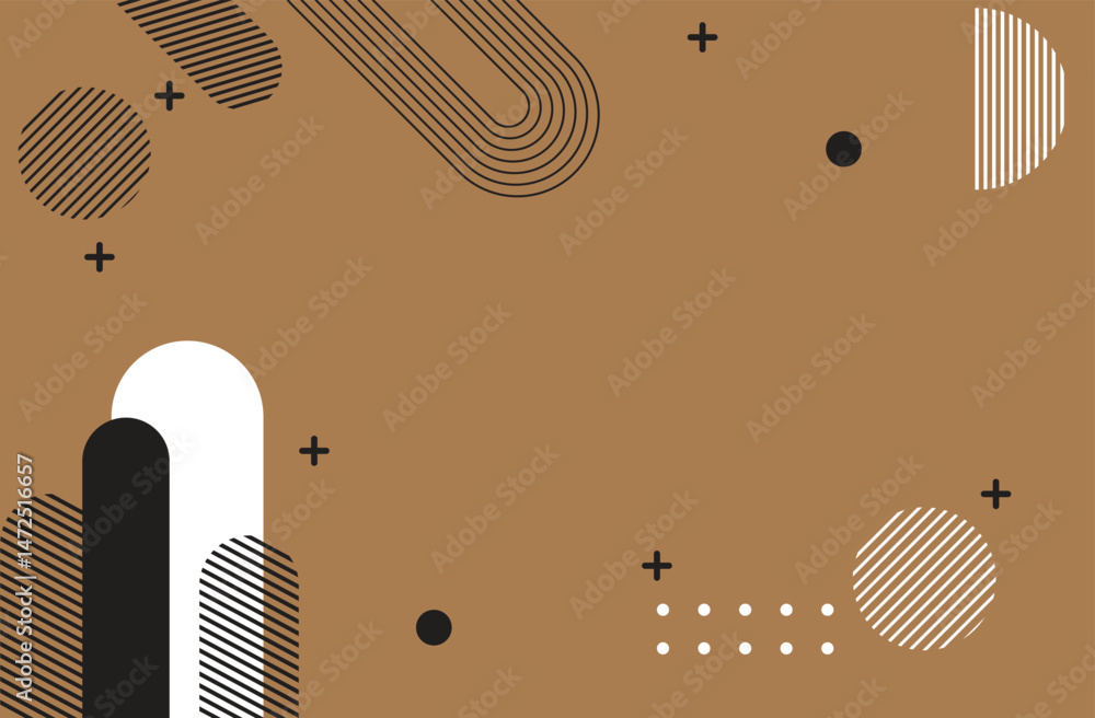 Poster abstract background with geometric shapes. vector illustration in flat style. design element for pos
