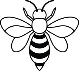 bee on white background