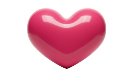 Isolated 3D Render Pink Heart