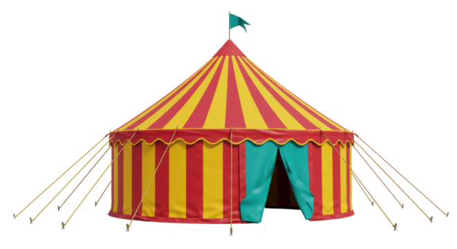 Isolated Circus Tent