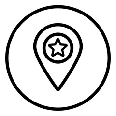 Location pin icon flat design. Map pin place marker. Location marker simple icon. Map marker pointer icon. Vector illustration 