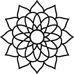 mandala icon vector illustration