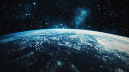 Fototapeta premium Stunning earth view from space cosmic perspective digital imagery outer space aerial shot planetary beauty