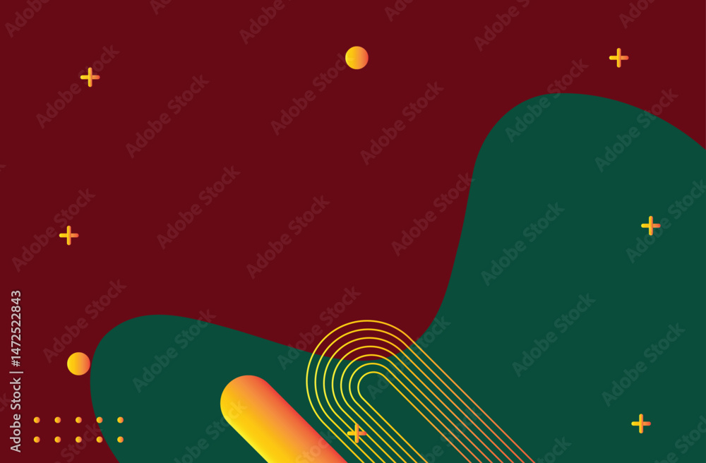 Poster abstract background with geometric shapes. vector illustration in flat style. design element for pos