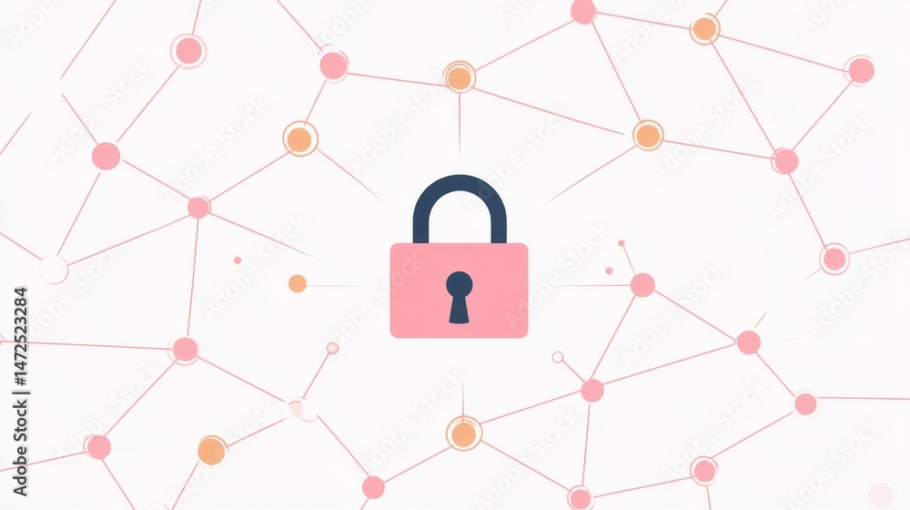 Poster securing digital networks understanding cybersecurity protocols global reach infographic tech enviro