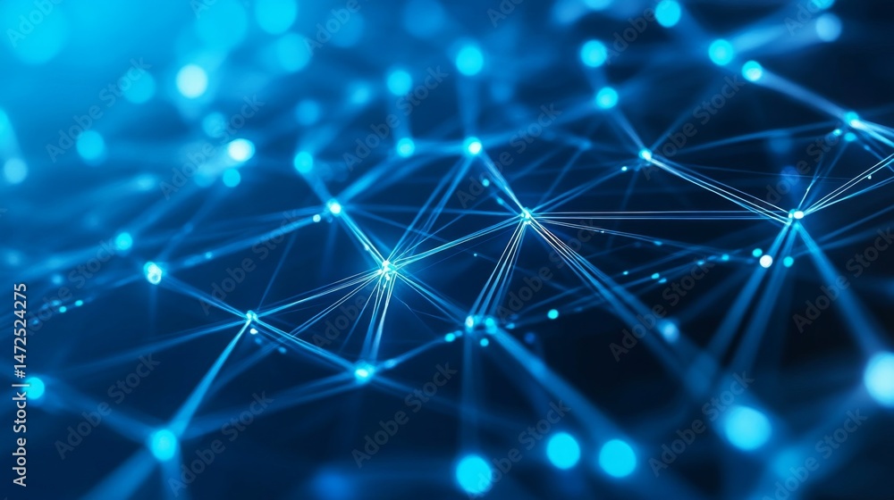 Poster dynamic network connections digital realm abstract illustration technological environment close-up p