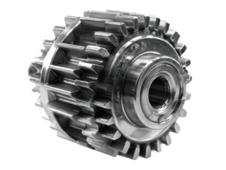 Industrial facility product photography precision part inspection. Isolated on transparent background, png.