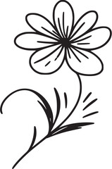 Obraz premium This is an illustration of flowers in a simple and modern line art style.