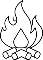 vector illustration of a burning fire