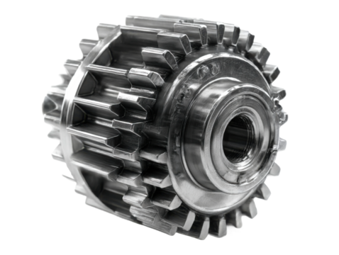 Industrial facility product photography precision part inspection. Isolated on transparent background, png.