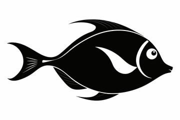 surgeonfish sihouette black vector