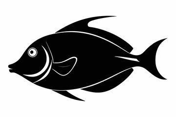 surgeonfish sihouette black vector