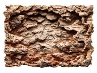 Textured earth surface natural environment abstract imagery. Isolated on transparent background, png.