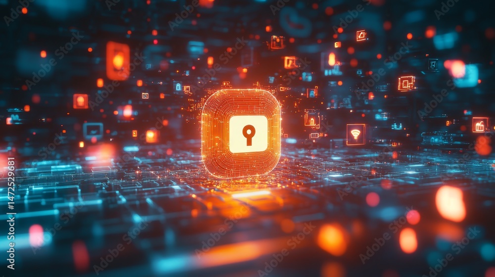 Poster data security event digital environment visual content cybersecurity awareness virtual viewpoint pro