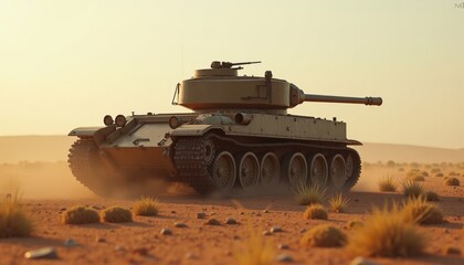 Tank in Desert Environment
