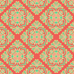 vector seamless pattern with flowers