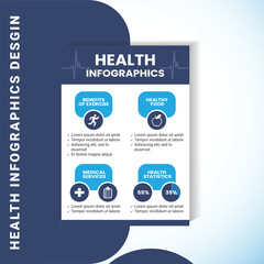 Medical Health Infographic Vector – Flat Design Template for Healthcare Information
