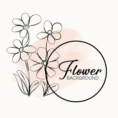 Abstract pink floral vector design features spring blossom flowers for a beautiful nature illustration