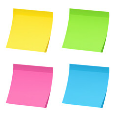 Colorful Sticky Notes Background Free Stock Image isolated on transparent background