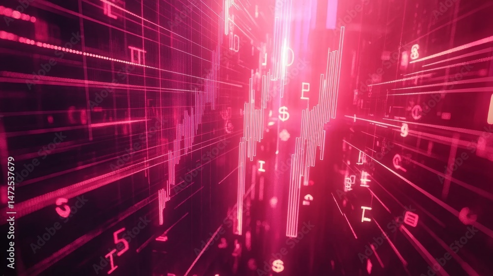 Poster dynamic data visualization digital realm infographic abstract environment futuristic concept