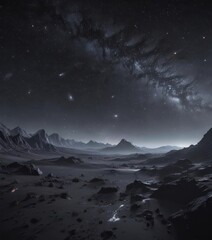 Vast, inky expanse scattered with diamond-like stars, swirling galaxies ,  blue, galaxy