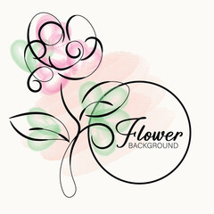 Floral background with pink flowers