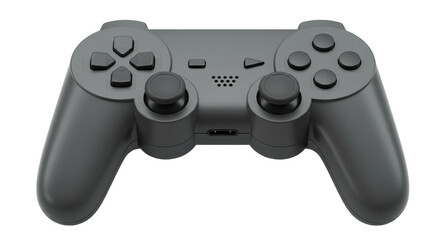 Isolated Gray Video Game Controller