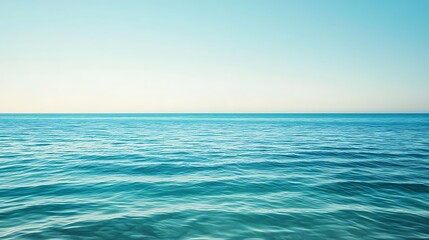 Obraz premium Calm Ocean with Blue Sky, and Seascape.