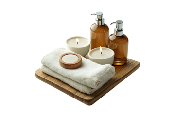 Gorgeous spa arrangement isolated on transparent background
