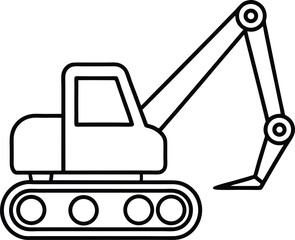 excavator and truck