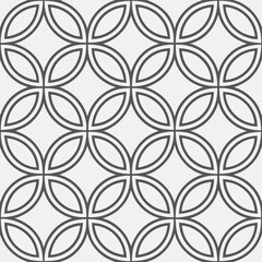 Fototapeta premium Seamless Geometric Pattern Interlocking Circles Modern Abstract Vector Design