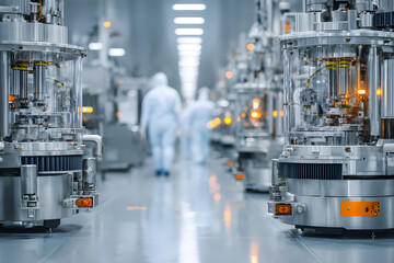 Pharmaceutical production line with precise 