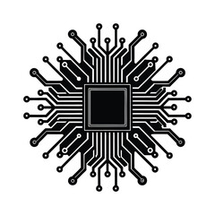 circuit board vector silhouette
