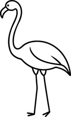 Fototapeta premium illustration of a flamingo standing