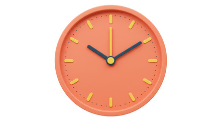 Isolated Round Wall Clock