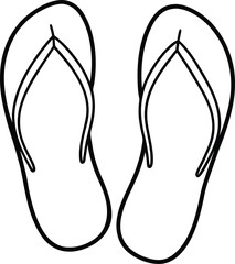 flip flops isolated on white