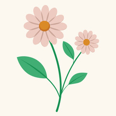 Delicate Daisies Floral Arrangement Vector Illustration Design Element