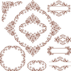 Beautiful flower art and mandala vector design