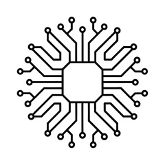 circuit board vector silhouette