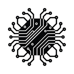 circuit board vector silhouette