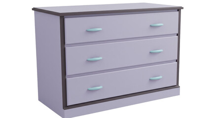 Isolated Grey Chest of Drawers