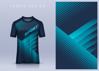 Fabric textile design for Sport t-shirt, Soccer jersey mockup for football club. uniform front view.	