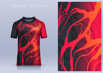 Fabric textile design for Sport t-shirt, Soccer jersey mockup for football club. uniform front view.	