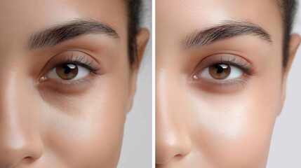 Under-Eye Dark Circles Before/After, Tired vs Refreshed Close-Up