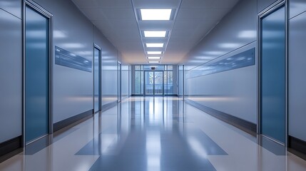 Fototapeta premium Hospital corridor interior view