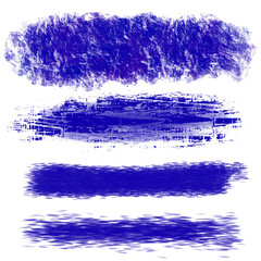 Mixed dry and digital brush textures with layered lines. Set of brush strokes.