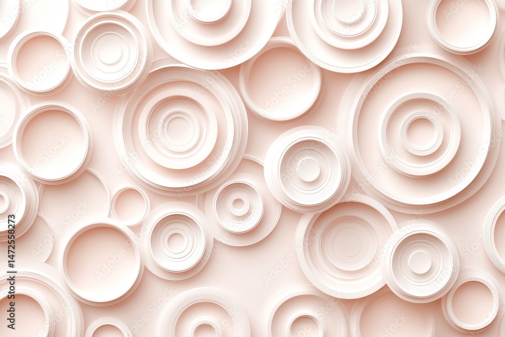 Aufkleber colorful overlapping circles on a soft background create a visually harmonious effect in the context